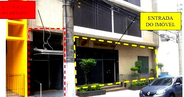 Loja comercial desocupada com 284,32m² útil, 2 banheiros, 1 sala e 1 cozinha