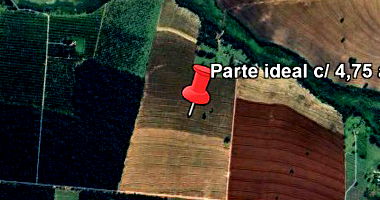 Parte ideal c/ 4,75 alq. em Ângulo/PR