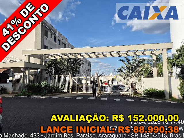 Apartamento com 2 quartos, 1 vaga e 88,71 m² em Araraquara