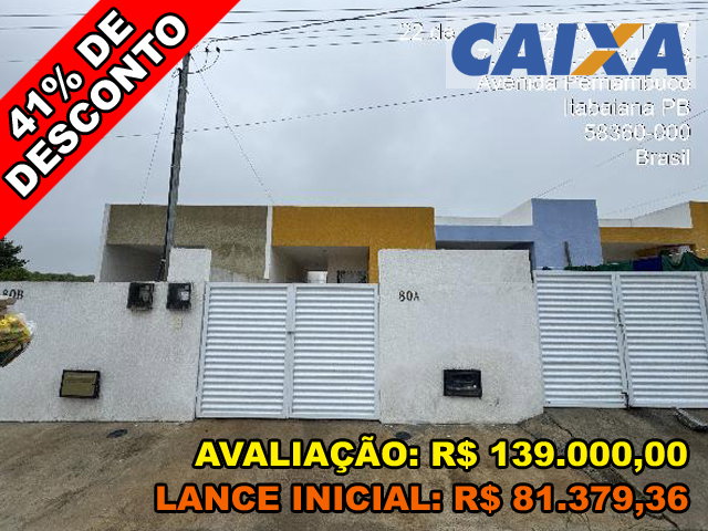 Casa com 2 Quartos e 1 Vaga em Itabaiana