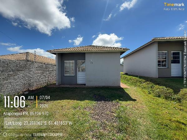 Casa 2 Qts, 43m² construída, 160m² terreno