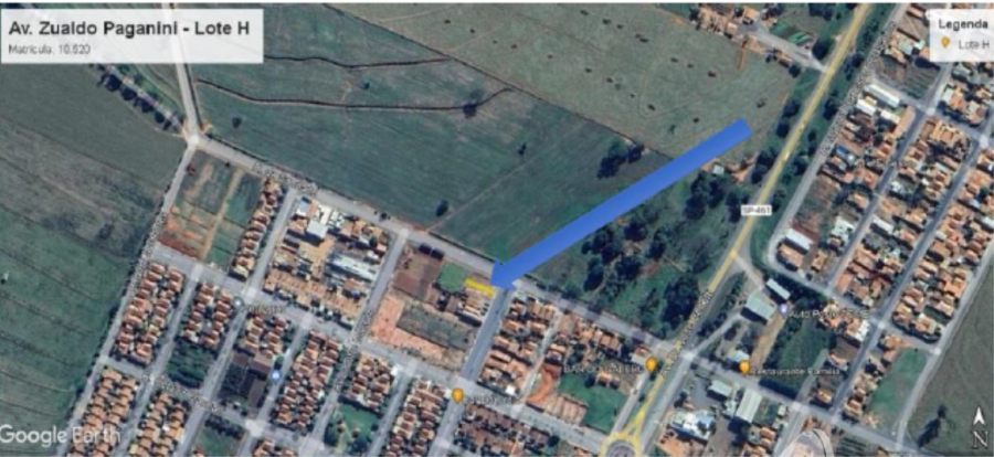 Lote de 150m² na Avenida Zualdo Paganini em Piacatu/SP
