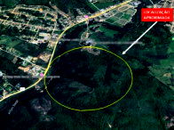 Sítio com 20 hectares, casa e galpão em mau estado