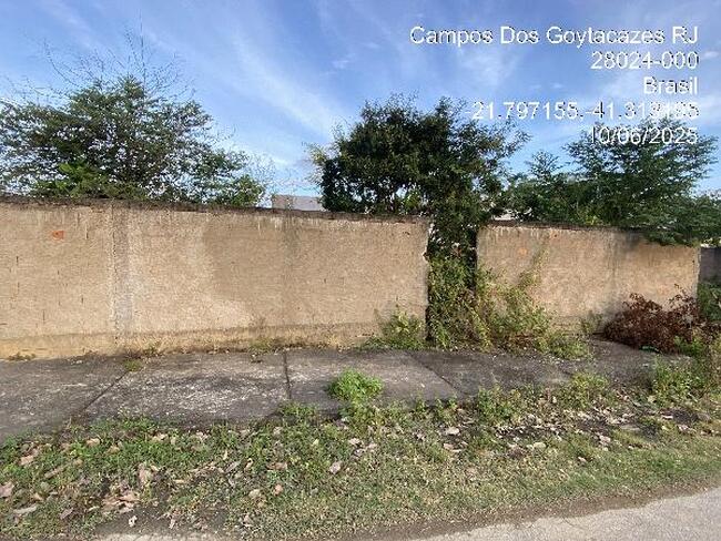 Terreno com 211,95m² em Campos dos Goytacazes/RJ