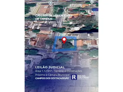 Área de 1.126m² no Centro de Campos dos Goytacazes/RJ