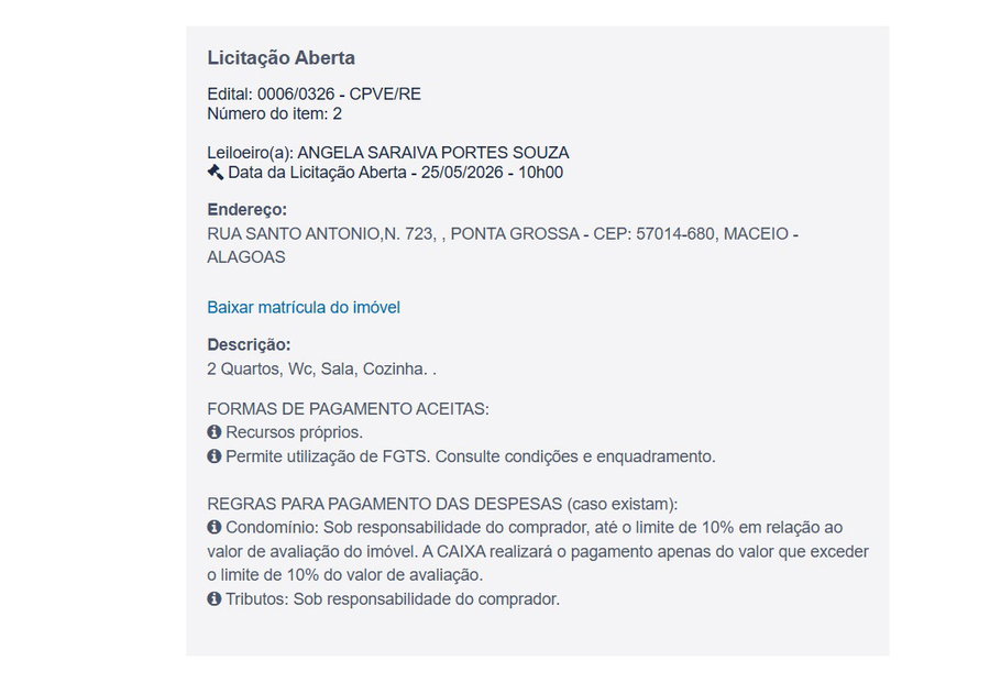 Casa com 2 quartos, 84,6m², desocupada em Ponta Grossa