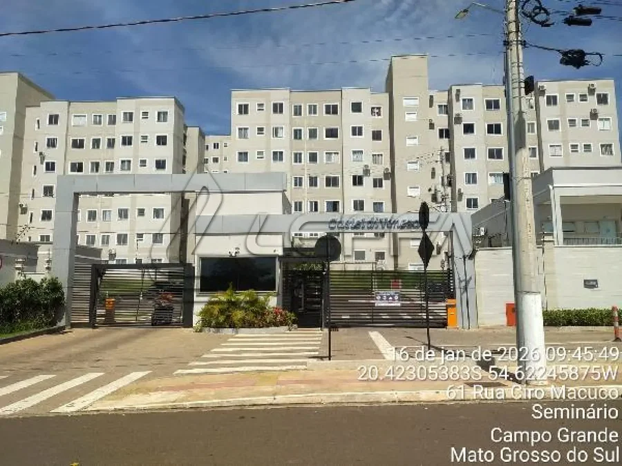 Apartamento com 1 quarto e vaga de garagem em Campo Grande