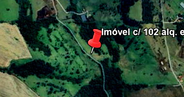 Fazenda rural com 102 alqueires paulistas, área total 2468608 m²