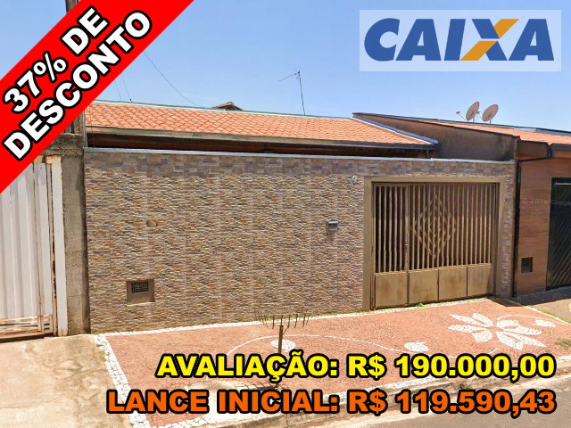 Casa com 86m² de Área Privativa e Terreno de 160m² em Araras