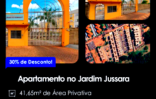 Apartamento térreo de 46m² com vaga de garagem em condomínio
