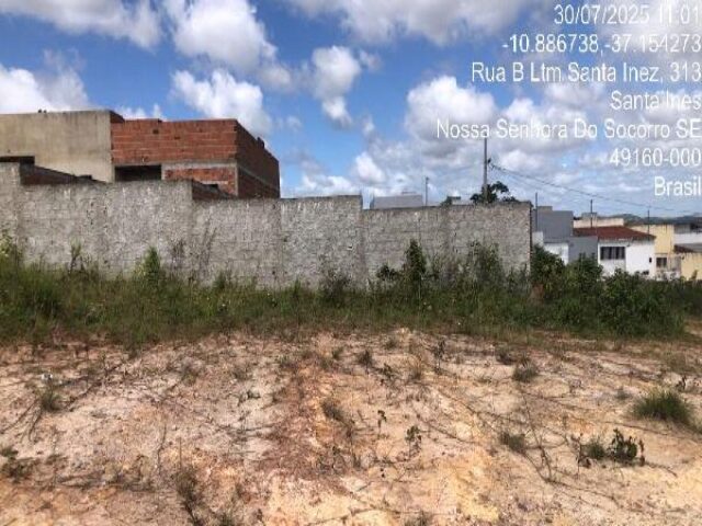 Terreno em Nossa Senhora do Socorro/SE com 133,25m² de área total