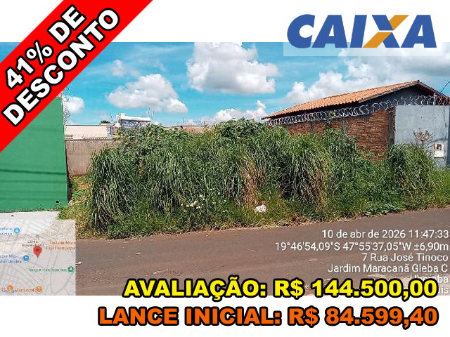 Terreno 258m² em Uberaba/MG com ótima localização
