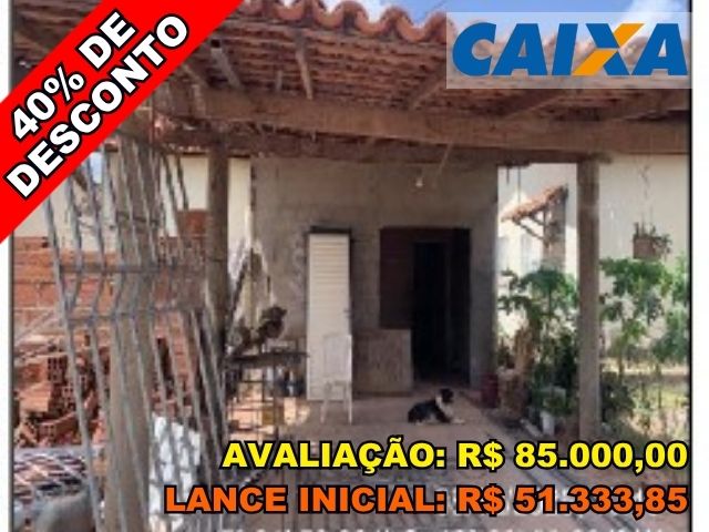 Casa com 2 quartos e varanda em Demerval Lobão