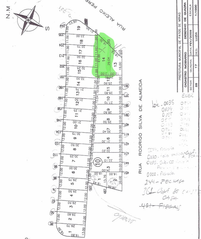 Terreno 455m² com barracão murado em Patos de Minas