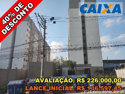 Apartamento com 2 quartos e área privativa de 31,42 m²