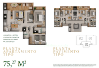 Apartamento com 75m² e 2 vagas em Condomínio Beach Ville