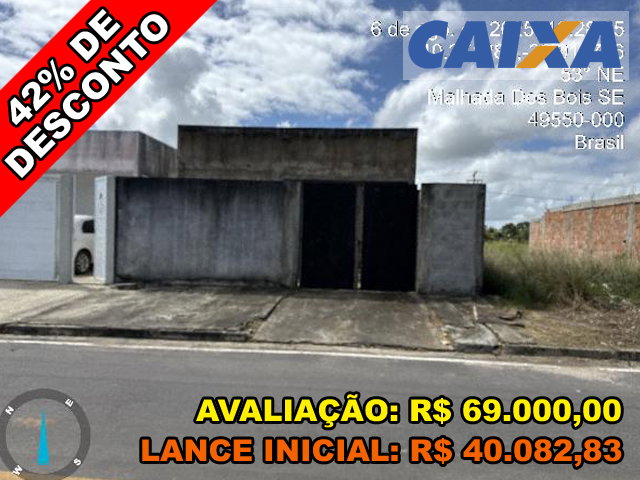 Casa com 2 quartos e 67,5 m² em Malhada dos Bois