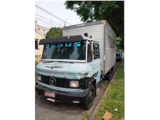 Mercedes Benz L 608 E com baú 3/4, 1986/1986