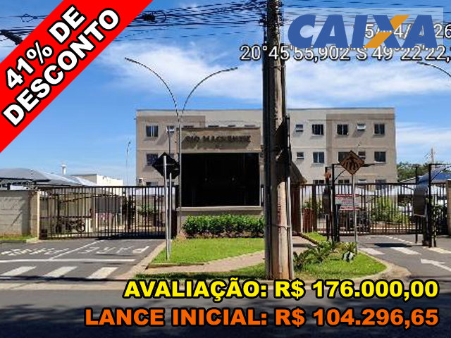 Apartamento com 2 quartos e vaga de garagem em São José do Rio Preto