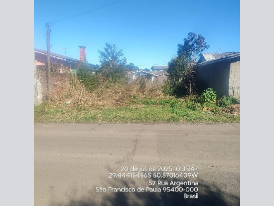Terreno de 250m² no Centro de São Francisco de Paula