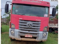 Caminhão VW 24.250 CNC 6x2 Basculante Vermelho