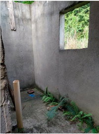 Terreno urbano com construção inacabada, 3 quartos, 1 banheiro, 355,75 m²