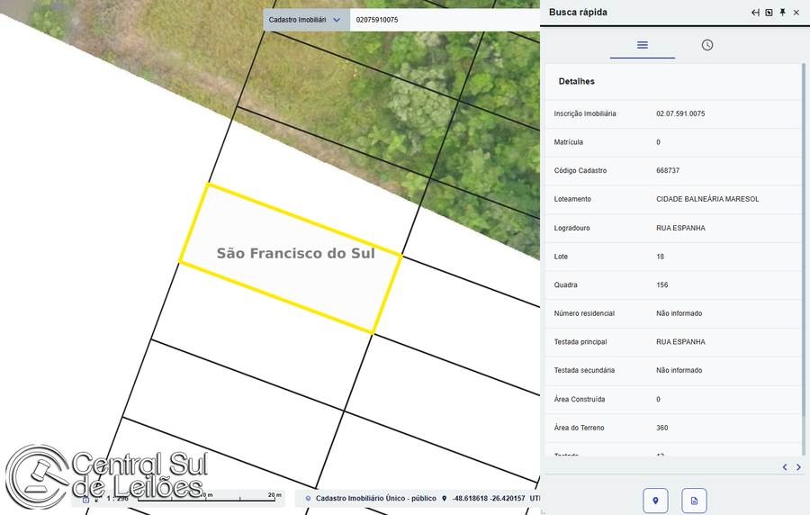 Terreno plano de 360m² no loteamento Cidade Balneária Maresol