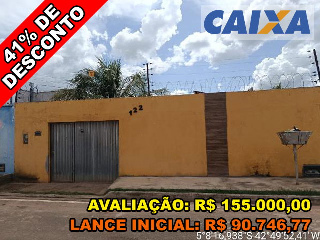 Casa com 3 Quartos e 2 Banheiros em Timon/MA