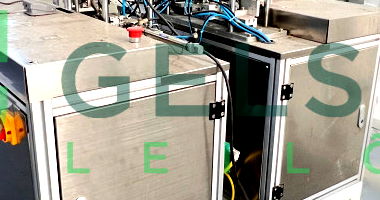 Máquina de soldar elástico de máscara tripla - Alta produtividade