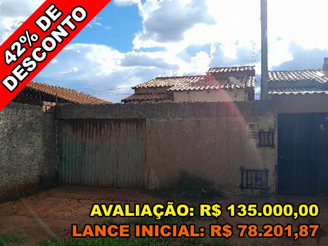 Casa 2 quartos, 1 banheiro, 57.57m² construída, desocupada