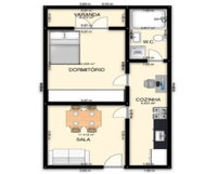 APARTAMENTO 42,25M² 1 DORM. TERRAÇO PRÓXIMO À PRAIA