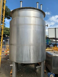 Tanque Misturador Inox 3.500L com Camisa Meia Cana