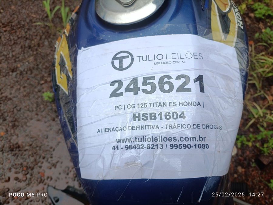 MOTOCICLETA HONDA CG 125 TITAN ES - Placa HSB1604