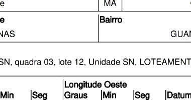 Terreno com 250m² em Colinas/MA