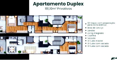 Apartamento Duplex Alto Padrão com 3 Suítes em Balneário Piçarras
