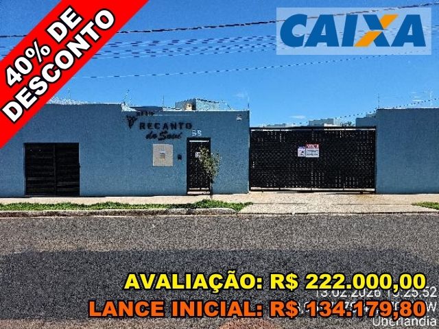 Casa com 2 quartos em Uberlândia/MG