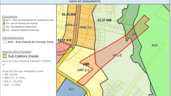 Terreno de 28.886 m² com uso potencial e restrição ambiental