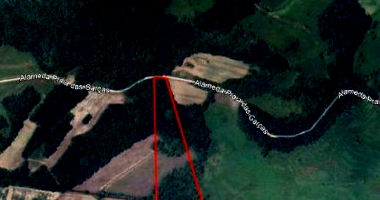 Fração ideal 2 hectares com casa mista e galpão, desocupado