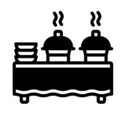 Balcão Ex., Buffet Frio e Quente, Rodriaço em Aço Inox