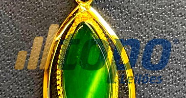 Anel e Pingente em Ouro com Esmeralda - 1,80g + 1,82g