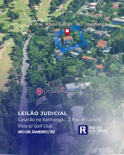 Casarão com vista para o Golf Club, 3 quartos, 2 banheiros, 500m²