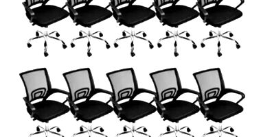 10 Cadeiras Executivas Giratórias Usadas