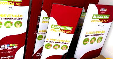 Diversos Totens para Álcool Gel