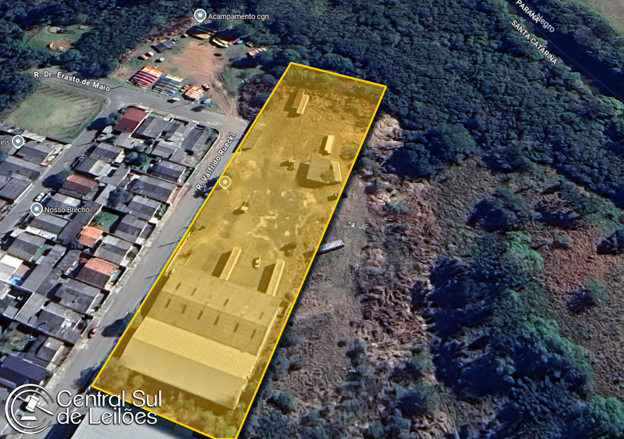 Terreno industrial 8.000m² com galpão 1.965m² em Rio Negrinho/SC