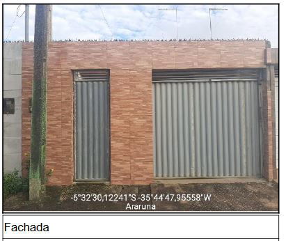 Casa com 2 Quartos e 1 Vaga em Araruna/PB