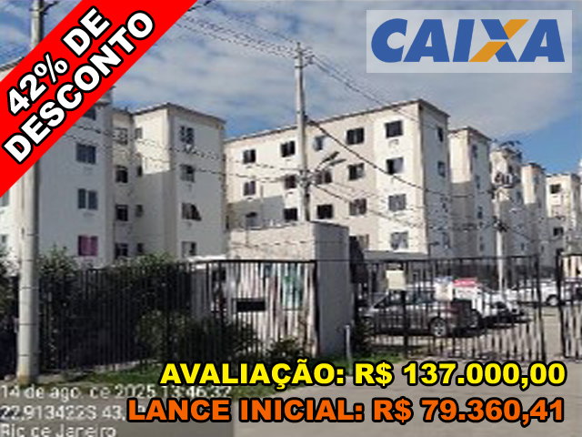 Apartamento com 40m² em Santa Cruz, RJ