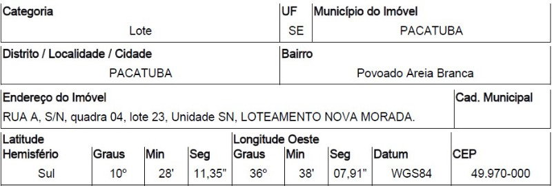 Terreno de 192 m² em loteamento com infraestrutura deficiente