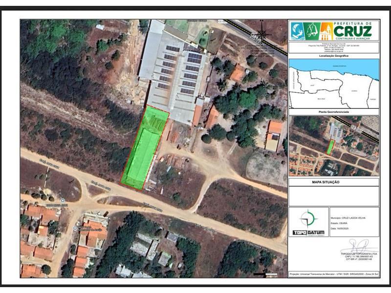 Terreno Irregular em Cruz com 1.312,09 m²