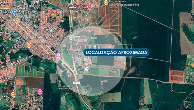 Área com 2.074 m² em Cesário Lange - SP