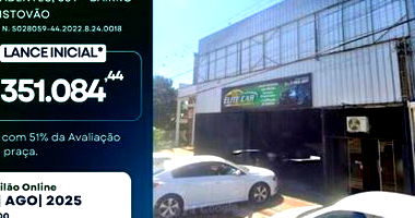 Barracão com área construída simples e terreno de 390 m²